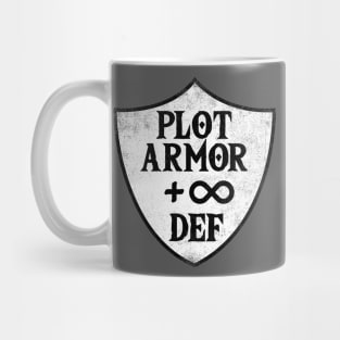 Plot Armor (for light-colored shirts) Mug